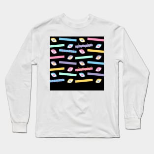 Eyes Pattern Black Big Long Sleeve T-Shirt